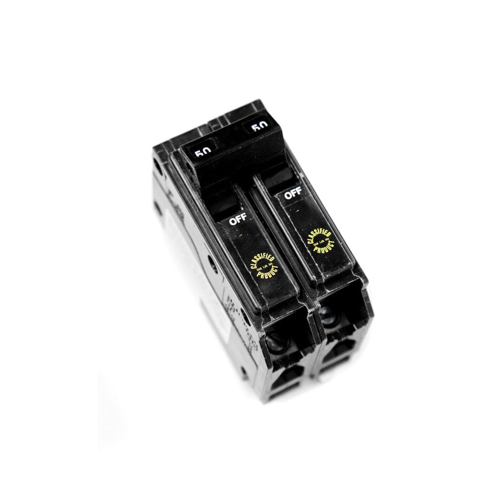 Eaton 50 Amp Breaker Siemens Q250h 50-Amp Circuit Breaker - Double Pole,  240V, 22kA Interrupt (For Panels & Load Centers) L-5538 E82615 50 Amp Gfci  Breaker